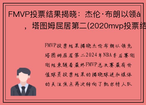 FMVP投票结果揭晓：杰伦·布朗以领先，塔图姆屈居第二(2020mvp投票结果)